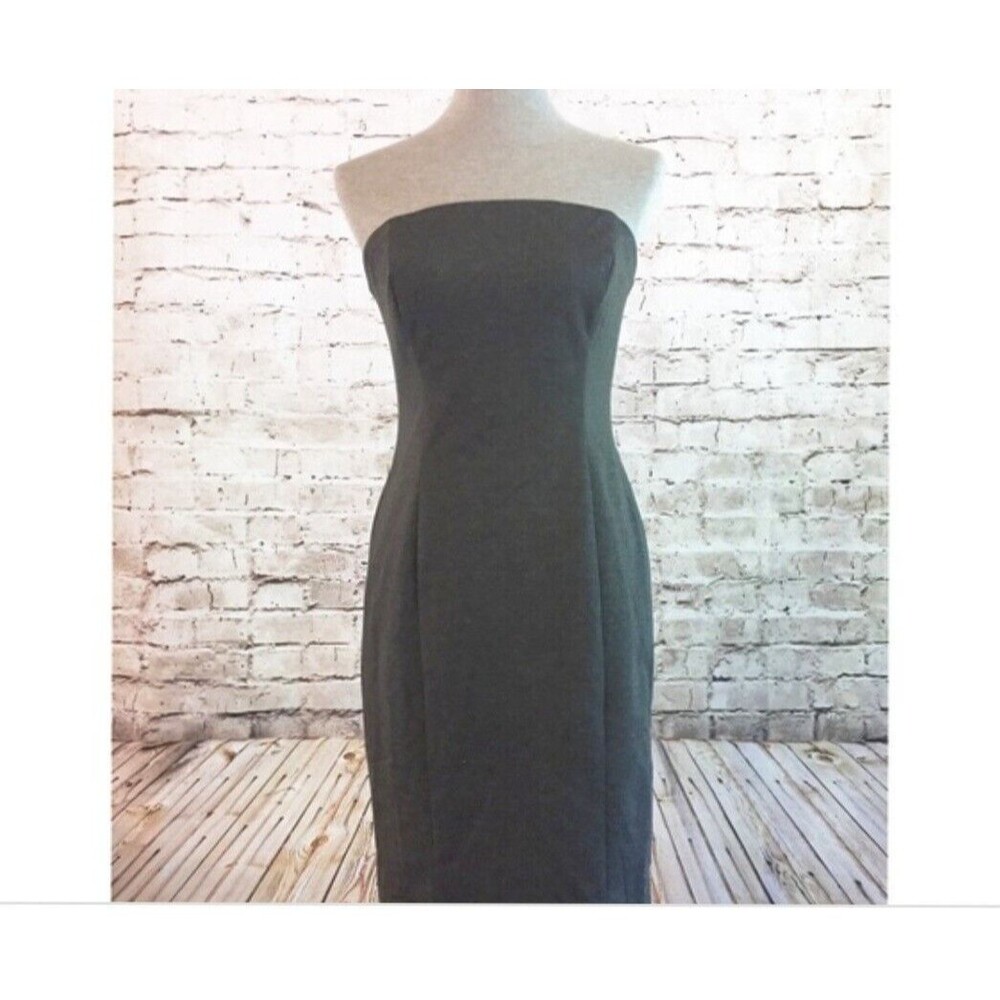 Spiegel Pointe Knit Women's Dress Strapless NWT Gray Signature Sleeveless 14